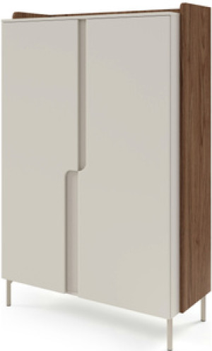 Komoda do salonu wysoka z drzwiami 103 cm kaszmir PONTO