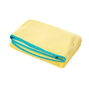 Ręcznik plażowy 80x160 cm IGGY żółty szybkoschnący z mikrofibry