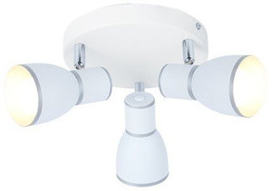 Biała lampa sufitowa loft do salonu FIDO metal 3xE14