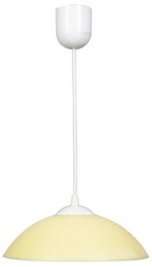 Żółta lampa wisząca szklana do salonu FINO E27 1-punktowa