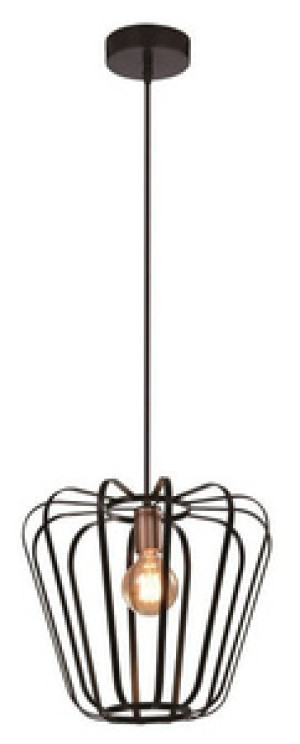 Czarna lampa wisząca loft do salonu JONAS metal 1xE27