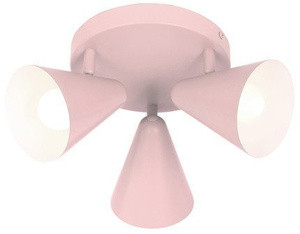 Różowa lampa sufitowa plafon do salonu AMOR metal 3xE14
