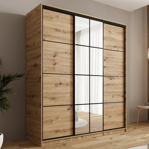 WYPRZEDAŻ Pojemna szafa przesuwna z lustrem 180 cm do sypialni EDGE