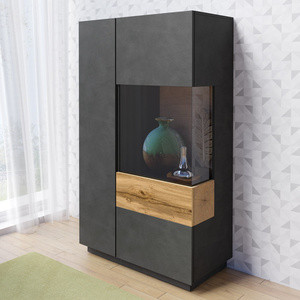 Komoda z witryną 80 cm prawostronna KOBE