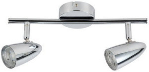 Srebrny kinkiet LED nad lustro 2x4W ciepła barwa LIBERTY metal