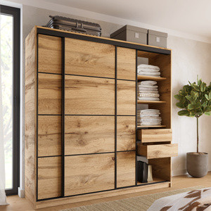 WYPRZEDAŻ Szafa przesuwna 200 cm dąb wotan LOFT