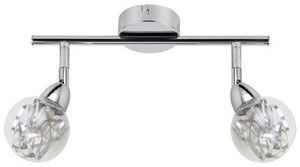 Srebrna lampa sufitowa wisząca LED z ciepłym światłem BOLO
