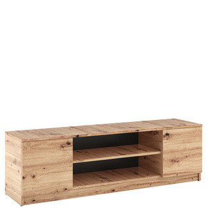 Szafka RTV 160 cm pod TV do salonu ERIS dwudrzwiowa dąb artisan