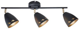 Czarna lampa sufitowa reflektor 3xE14 regulowana do salonu COTY metal