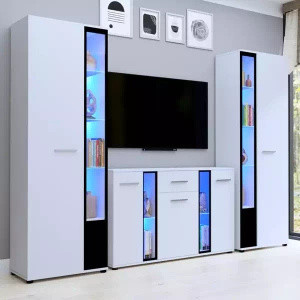 WYPRZEDAŻ Białe meble do salonu CUBE XL