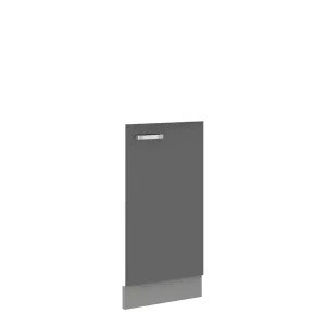 Front do zmywarki z zakrytym panelem sterującym 45 cm Szary połysk SILVER