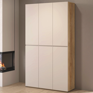 Komoda wysoka z półkami 105 cm do salonu CRISS kaszmir