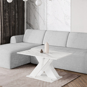 Stolik kawowy do salonu 60x110 cm TAPI biały marmur