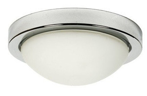 Srebrny plafon sufitowy 32 cm do salonu RODA metal szkło