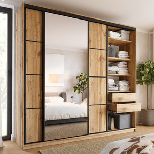 WYPRZEDAŻ Pojemna szafa przesuwna z lustrem 250 cm LOFT MAX