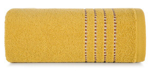 Ręcznik kąpielowy 50x90 cm musztardowy FIONE frotte bawełniany