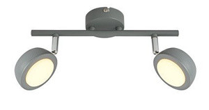 Szara lampa ścienna LED nad lustro do łazienki MILD metal