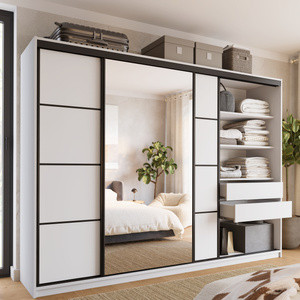 WYPRZEDAŻ Duża szafa na ubrania biała 280 cm LOFT