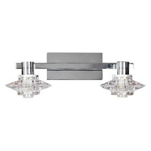 Chromowana lampa sufitowa do salonu RASTEK 2-punktowa G9