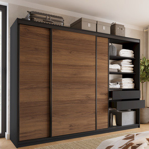 WYPRZEDAŻ Szafa przesuwna 280 cm do sypialni LOFT orzech