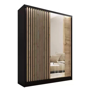 Szafa z lamelami i lustrem 150 cm LAMEL 3D