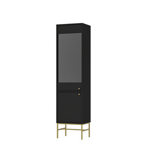 Czarna witryna do salonu 52 cm TOKEN
