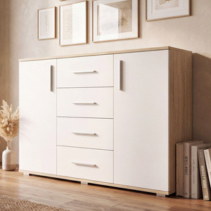 Biała komoda do salonu 112 cm SIMPLE II