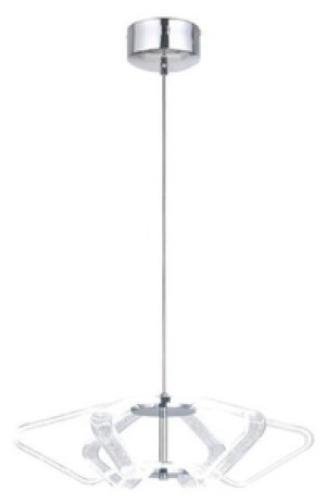 Biała lampa wisząca LED 10W z regulacją wysokości Caruso 45 cm