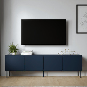Szafka RTV 200 cm czterodrzwiowa pod tv na nóżkach do salonu RAVERO