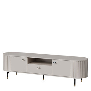 Szafka RTV do salonu z zaokrąglonymi boczkami 180 cm ZELDA cashmere