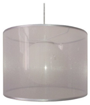 Srebrna lampa wisząca sufitowa do salonu CHICAGO 1xE27 metal