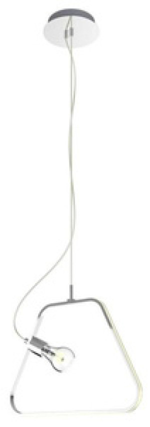 Srebrna lampa wisząca z regulacją wysokości do salonu IKARIA LED