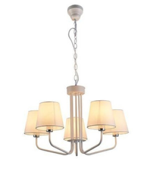Biały żyrandol lampa wisząca 5xE14 do salonu YORK skandynawski
