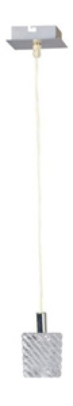 Chromowana lampa wisząca regulowana do salonu Tosca 1 punkt światła