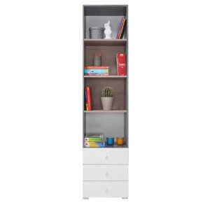 Regał na książki 45 cm szuflady SIREN