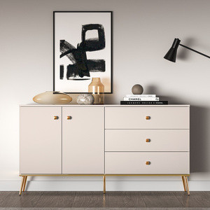 Komoda 160 cm do salonu z szufladami SELGIN cichy domyk metalowe nogi