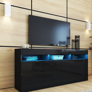Komoda czarna połysk 175 cm PREMIUM
