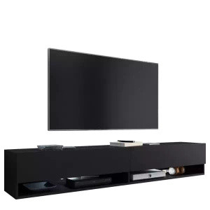 Szafka rtv 180 cm czarny grafit AROMA