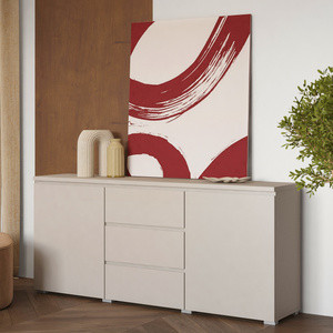 Komoda dwudrzwiowa z szufladami 150 cm do salonu kaszmir MODO