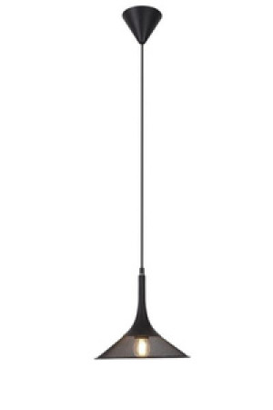 Czarna lampa wisząca metalowa do salonu Kiruna 25 cm