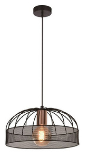 Czarna lampa wisząca metalowa regulowana do salonu LEVI 1xE27