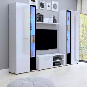WYPRZEDAŻ Meblościanka biały połysk Cube XL