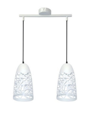 Biała lampa wisząca loft do salonu 2xE27 SABRIN metal