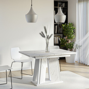 Prostokątny stół rozkładany do jadalni 160x80 cm DENOS marmur