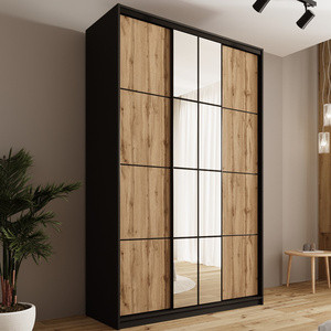 Wysoka szafa przesuwna z lustrem 150 cm do sypialni EDGE MAX