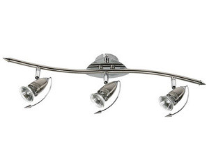 Srebrna lampa sufitowa listwa 3-punktowa do salonu KONTRA GU10