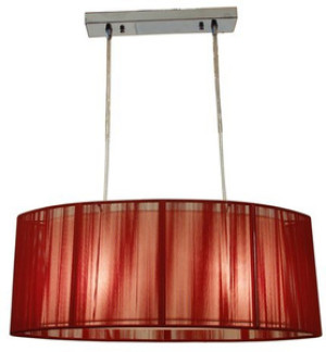 Czerwona lampa sufitowa do salonu ARTEMIS 2-punktowa E27