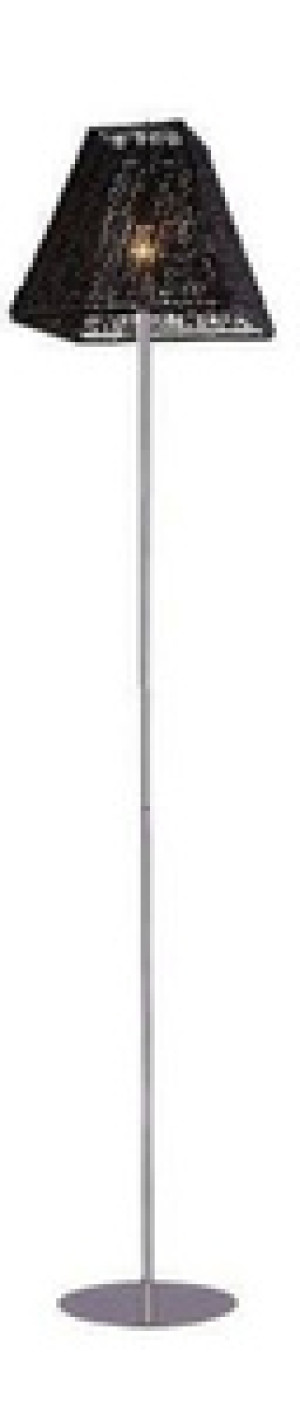 Czarna lampa podłogowa 160 cm z włącznikiem na kablu ROMBO