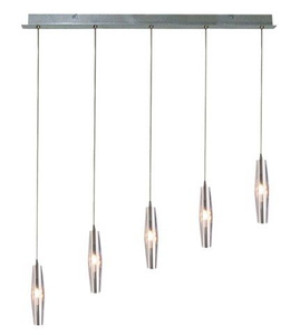 Chromowana lampa wisząca szklana regulowana do salonu GALAXY nowoczesna