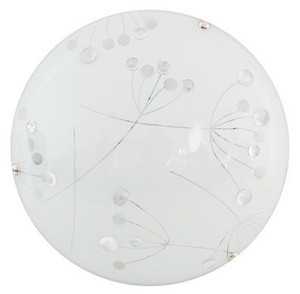 Biały plafon sufitowy LED 30 cm do salonu Floral zimna barwa światła